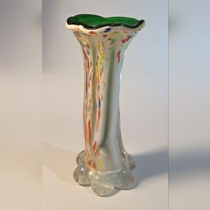 Vintage Glass Confetti Vase